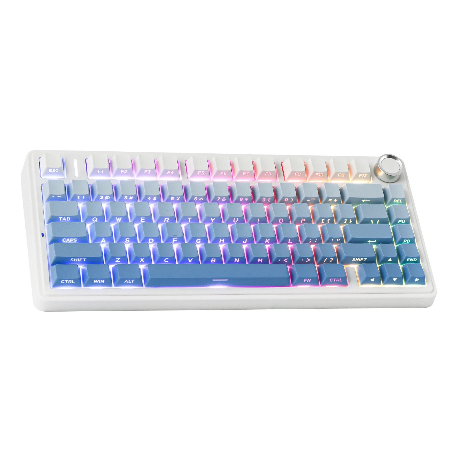 AULA - F75 - Gasket-Mounted Triple Modes Wireless Mechanical Keyboard - Gradient Blue Side-Engraved