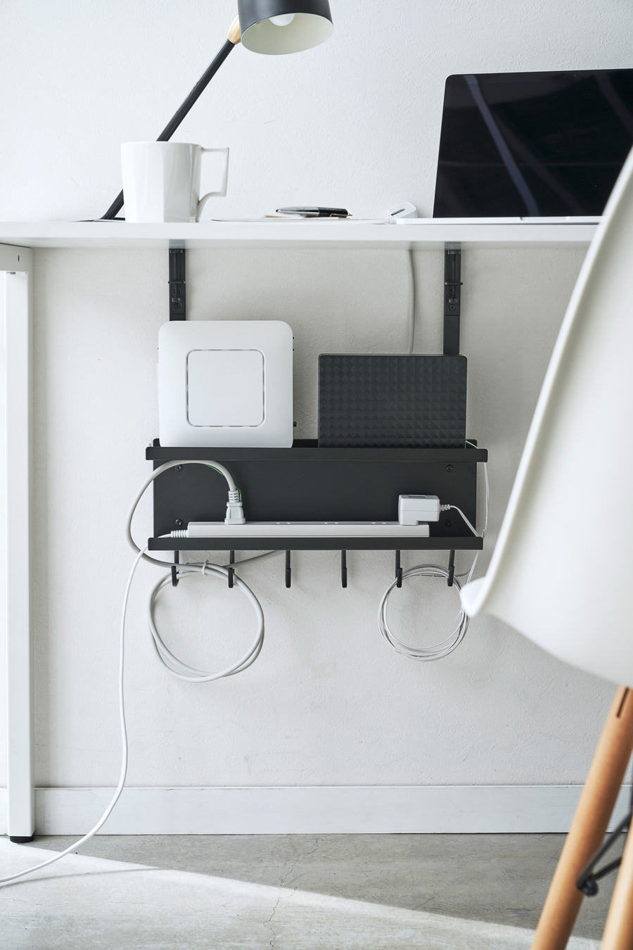 Yamazaki Home - Smart Under-Desk Cable & Router Organizer