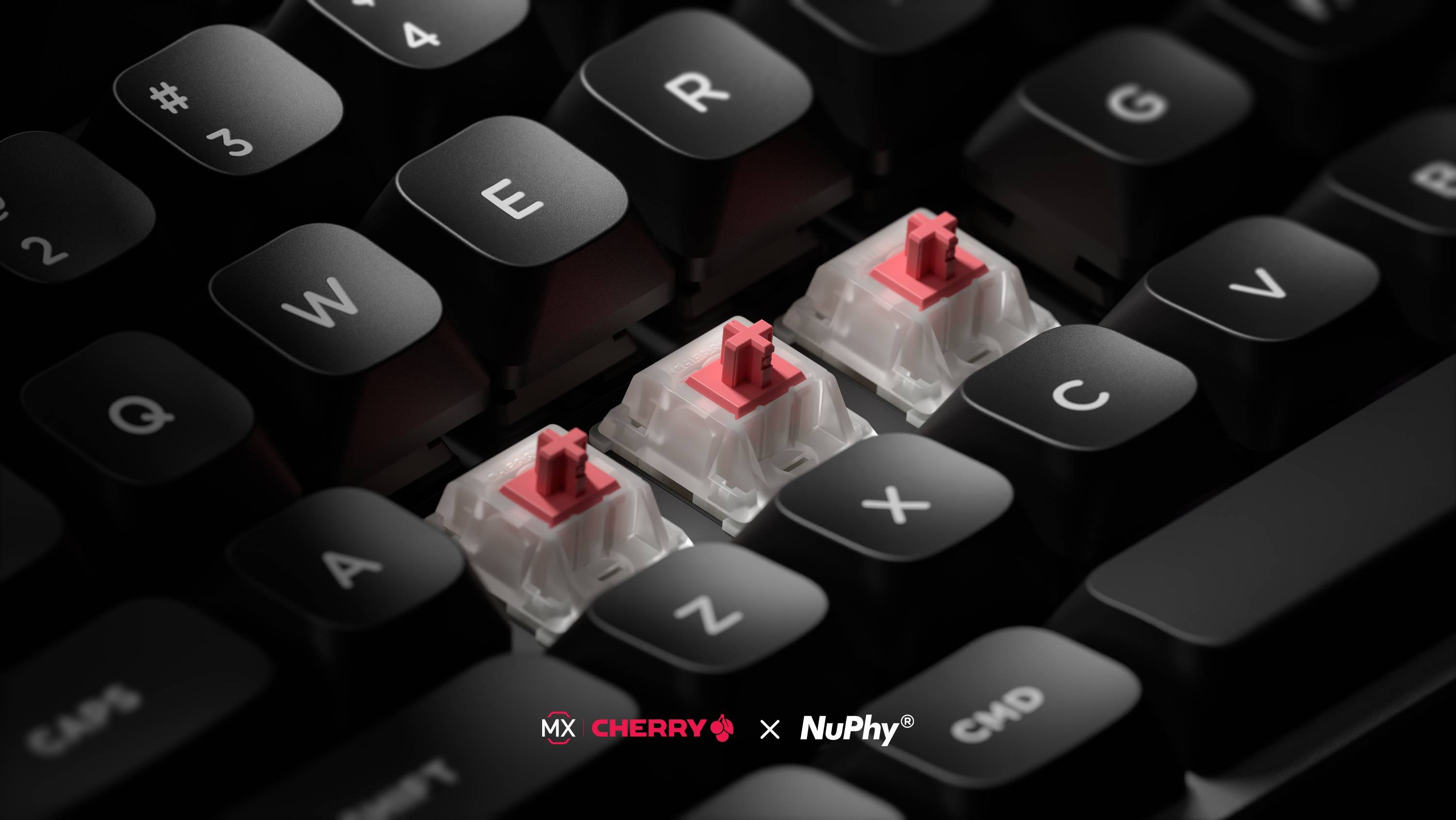 Cherry x NuPhy - Silent Red Clear-Top Switches