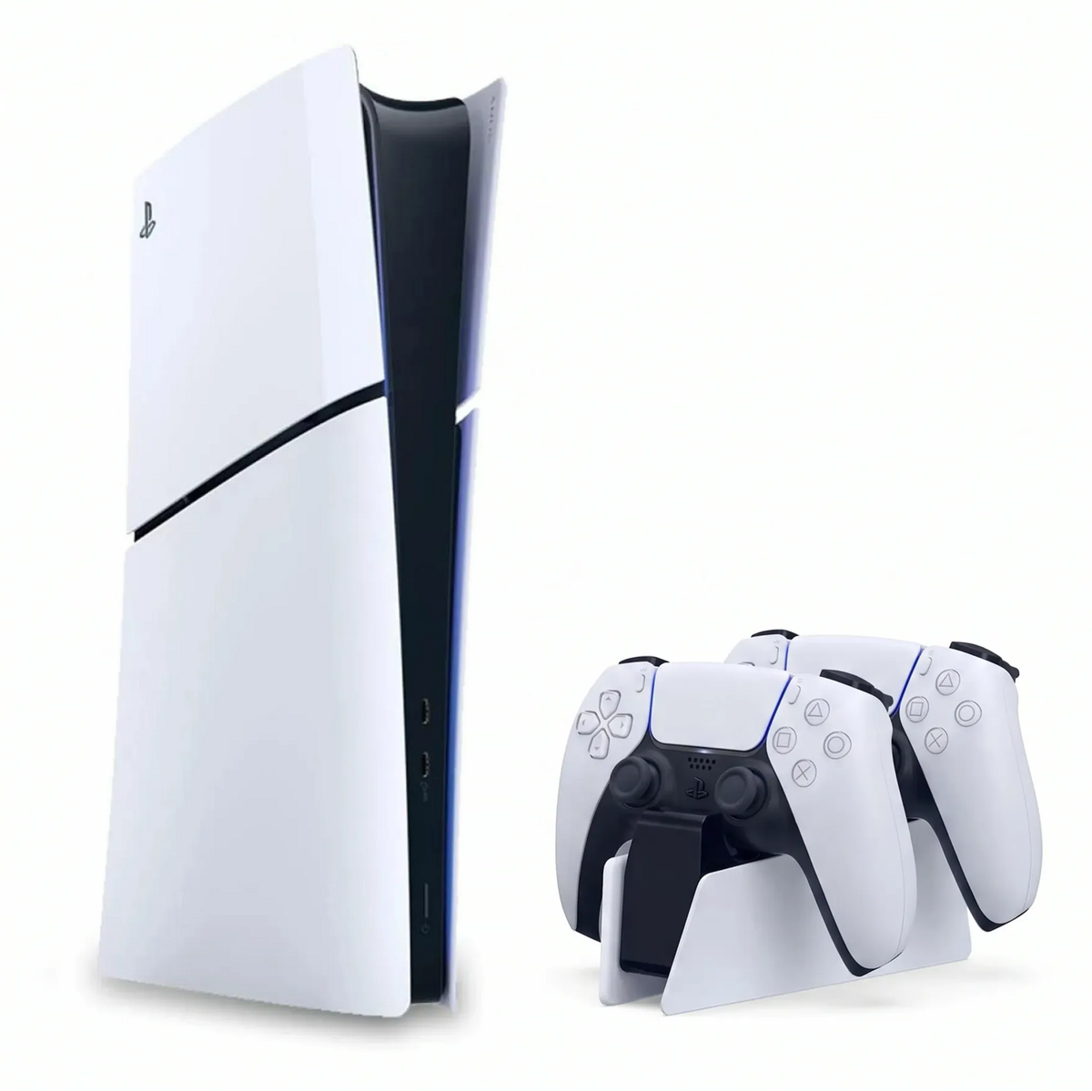 Sony - Console PlayStation 5 Slim Digital with Two Gamepads DualSense + Docking Station DualSense - Set