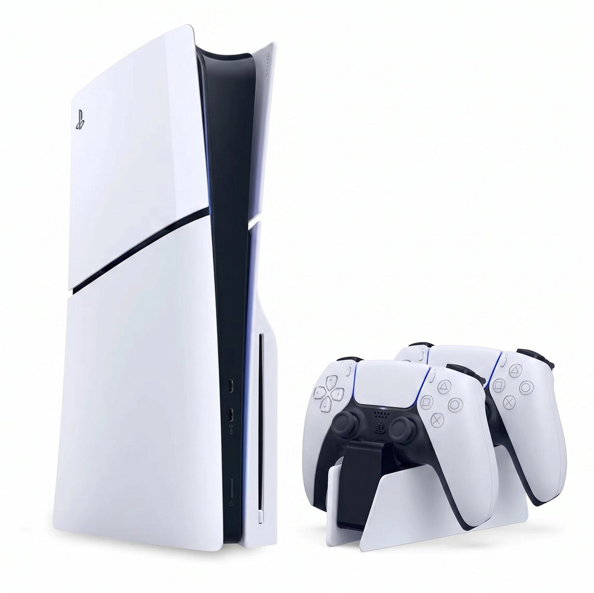 Sony - Console PlayStation 5 Slim with Two Gamepads DualSense + Docking Station DualSense - Set