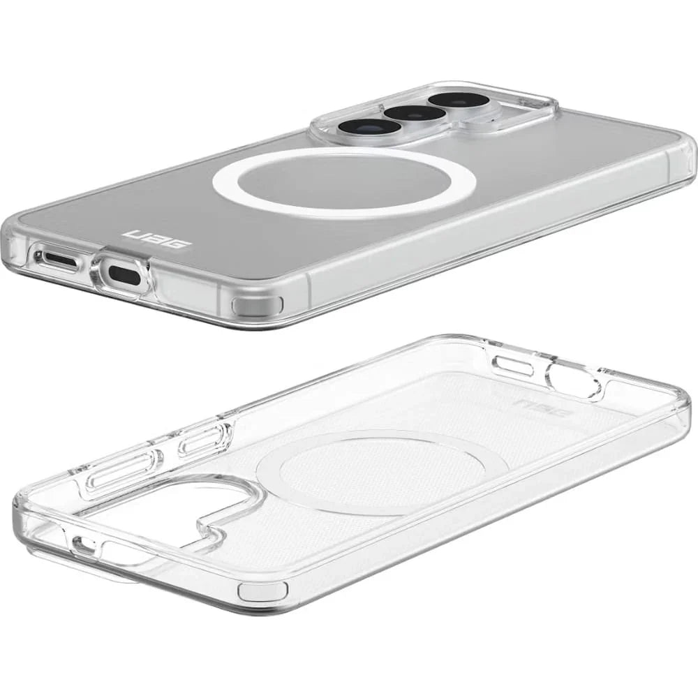 Przezroczyste etui na telefon z magnetyczną ładowarką, idealne dla home office