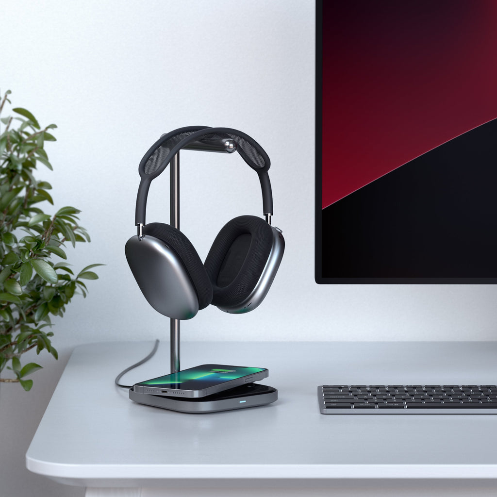 Satechi - 2-in-1 Headphone Stand With Wireless Charger