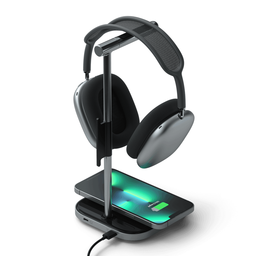Satechi - 2-in-1 Headphone Stand With Wireless Charger