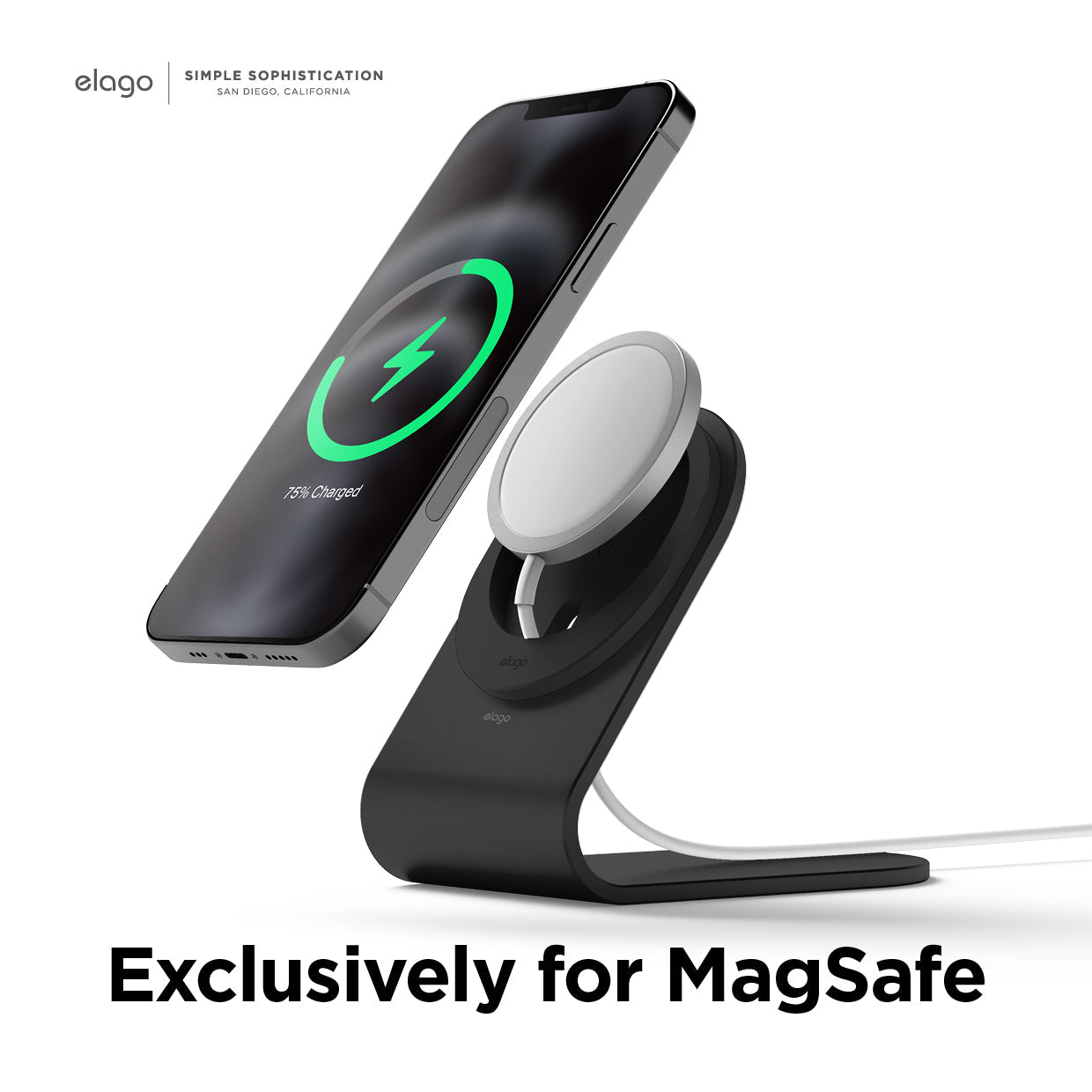 Elago - MS3 Aluminum Charging Stand - MagSafe