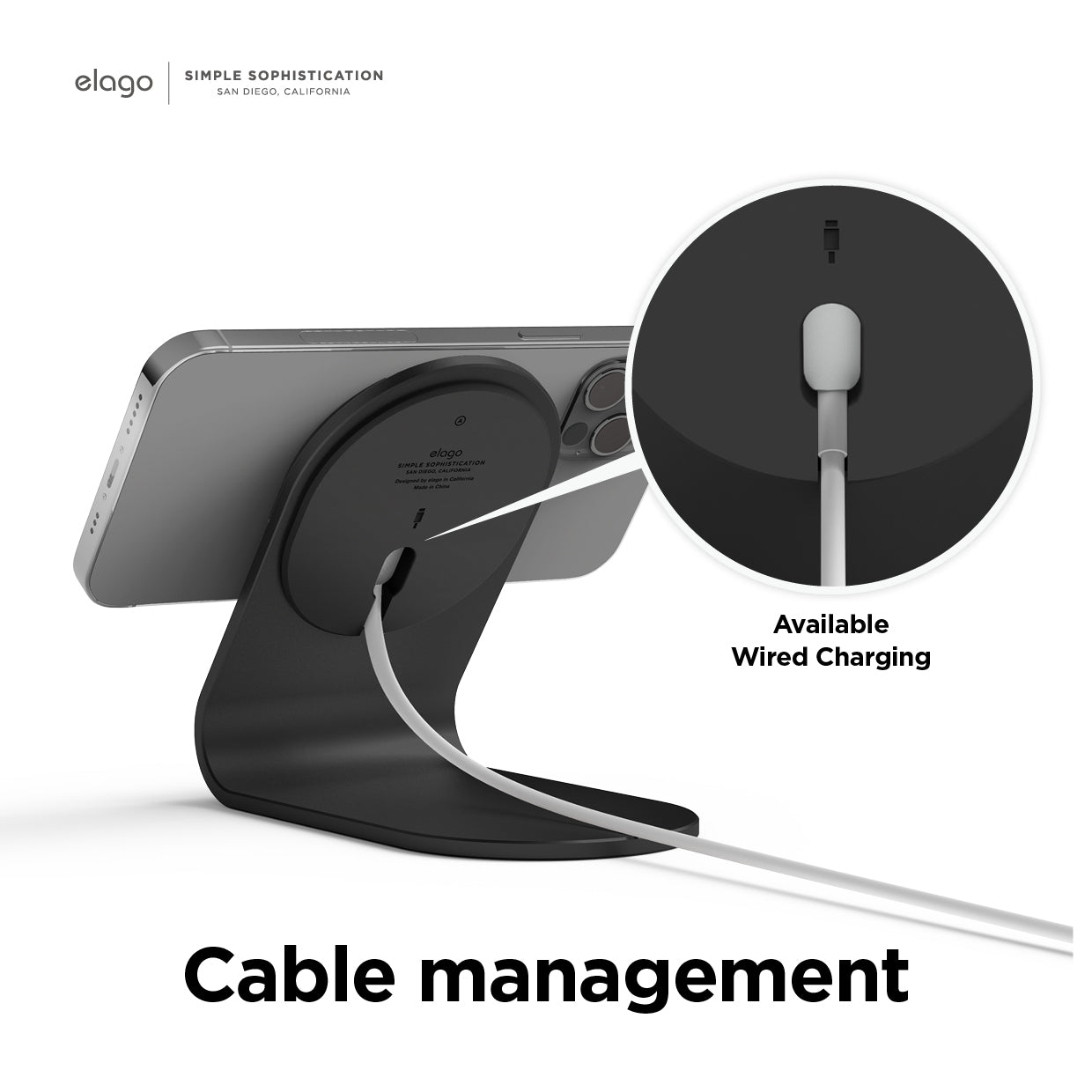 Elago - MS3 Aluminum Charging Stand - MagSafe