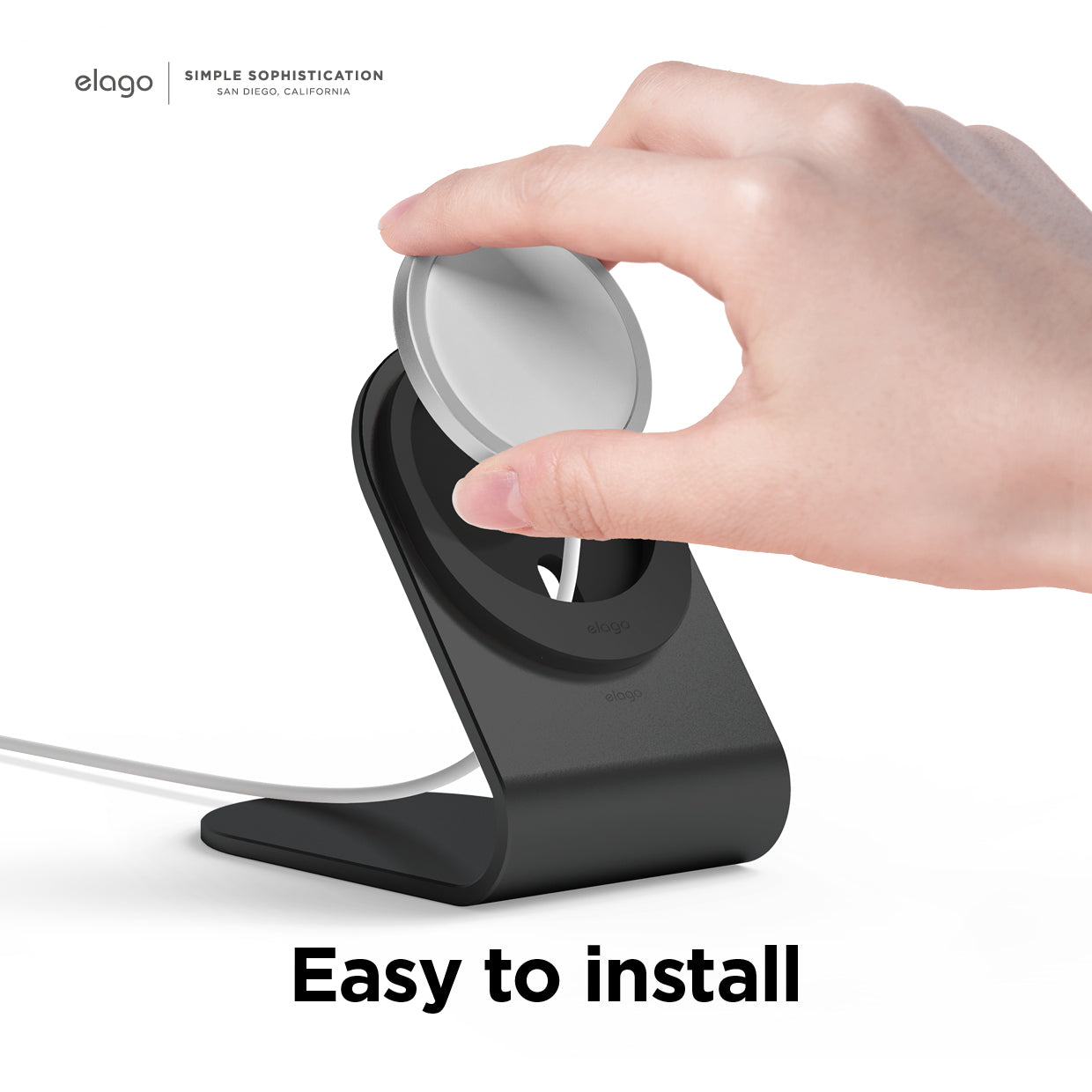 Elago - MS3 Aluminum Charging Stand - MagSafe