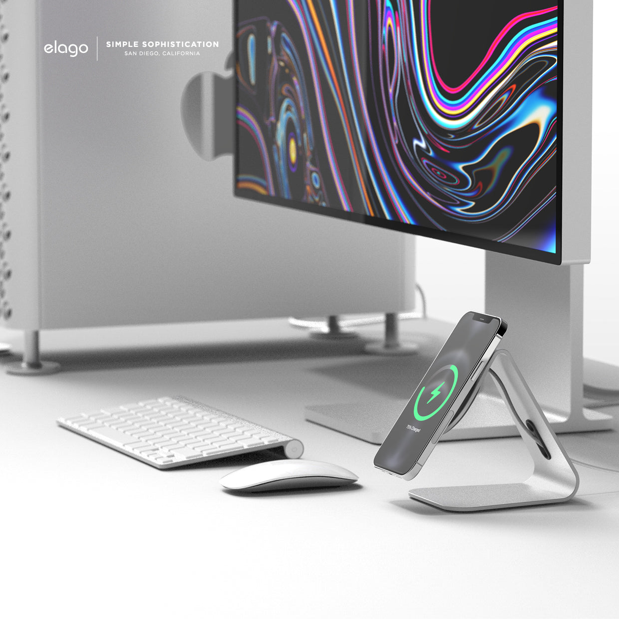 Elago - MS4 Aluminum Charging Stand - MagSafe