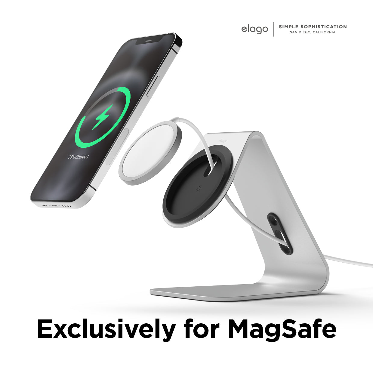Elago - MS4 Aluminum Charging Stand - MagSafe