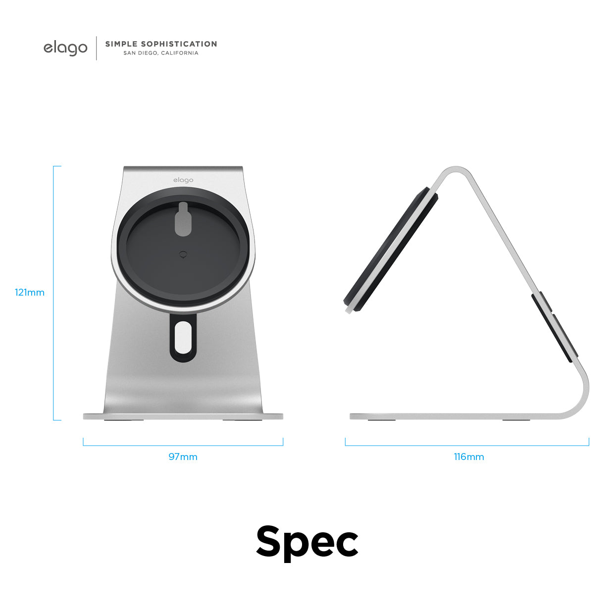 Elago - MS4 Aluminum Charging Stand - MagSafe