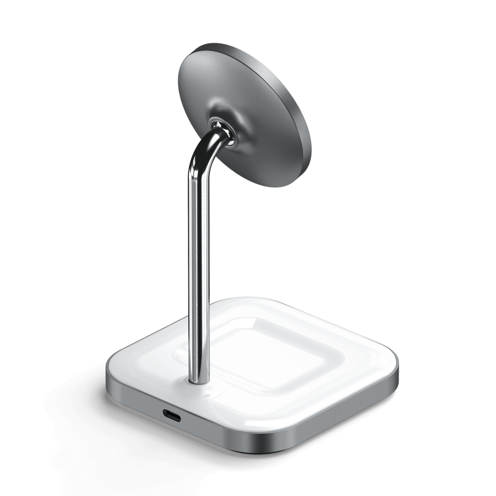 Satechi - Aluminum 2-in-1 Magnetic Wireless Charging Stand