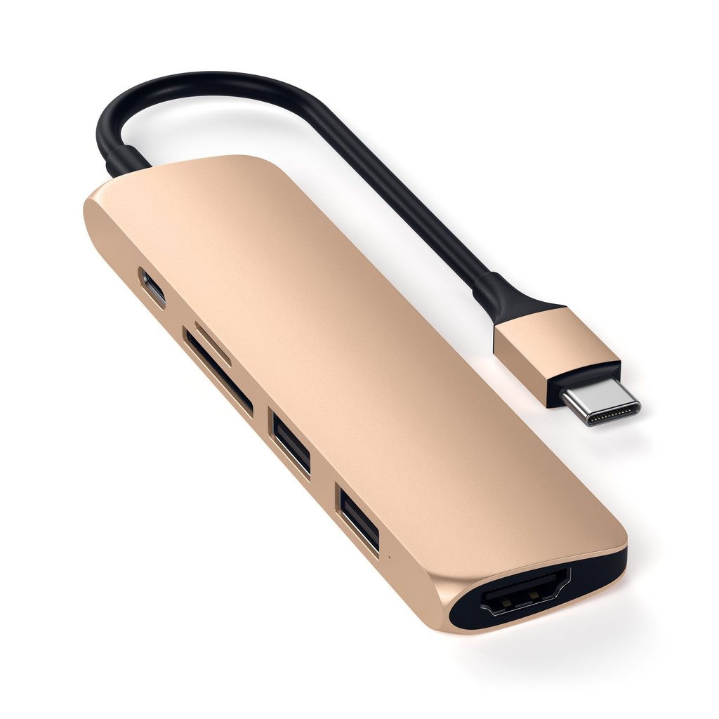 Satechi - Slim Aluminum Type-C Multi-Port Adapter V2