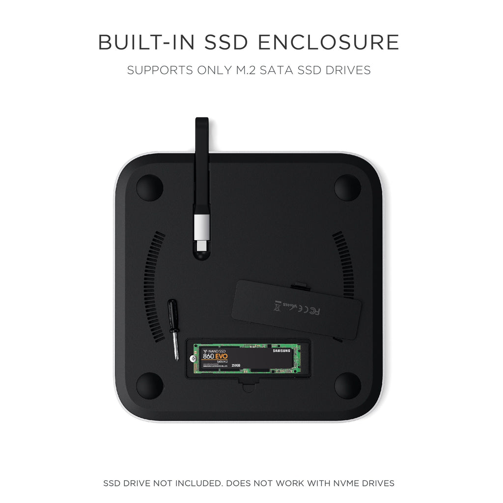 Satechi - Stand & Hub For Mac Mini With SSD Enclosure