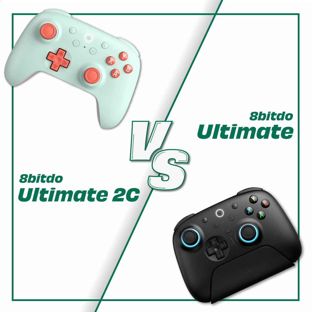 8BitDo Ultimate 2 vs 2C – controller comparison – Shelter.Shop