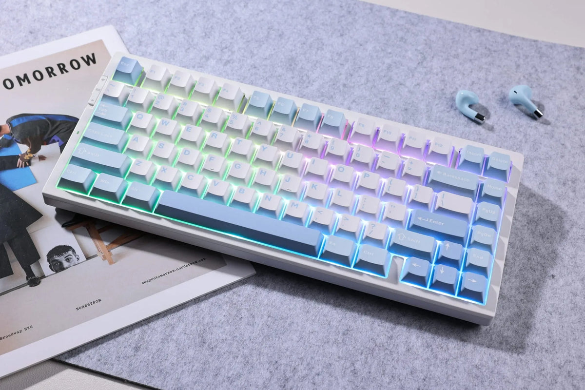 MCHOSE - Wireless Mechanical Keyboard G75 Pro Tri-Mode Blue