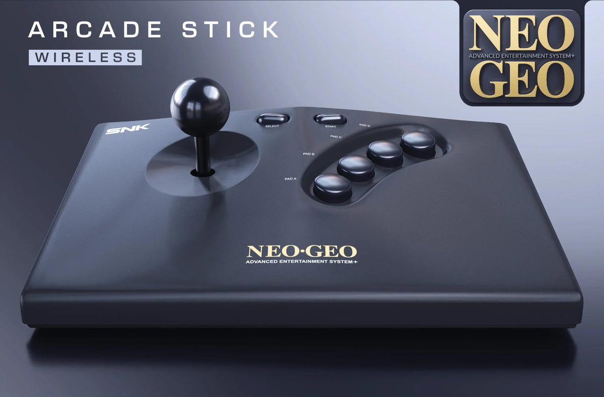 Bezprzewodowy joystick arcade SNK Neo Geo z klasycznymi przyciskami i dżojstikiem