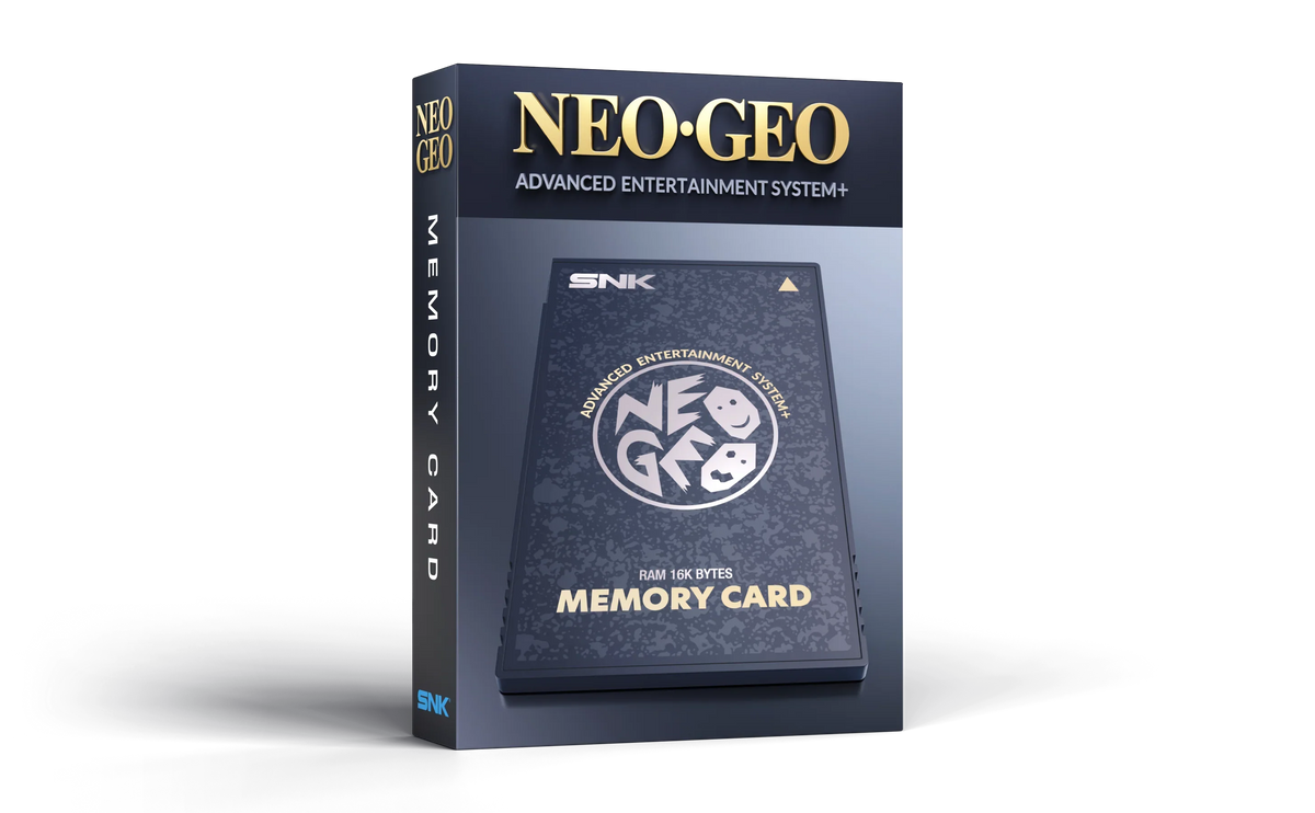 Karta pamięci Neo Geo Advanced Entertainment System+ SNK, 16K RAM, czarna z złotymi napisami