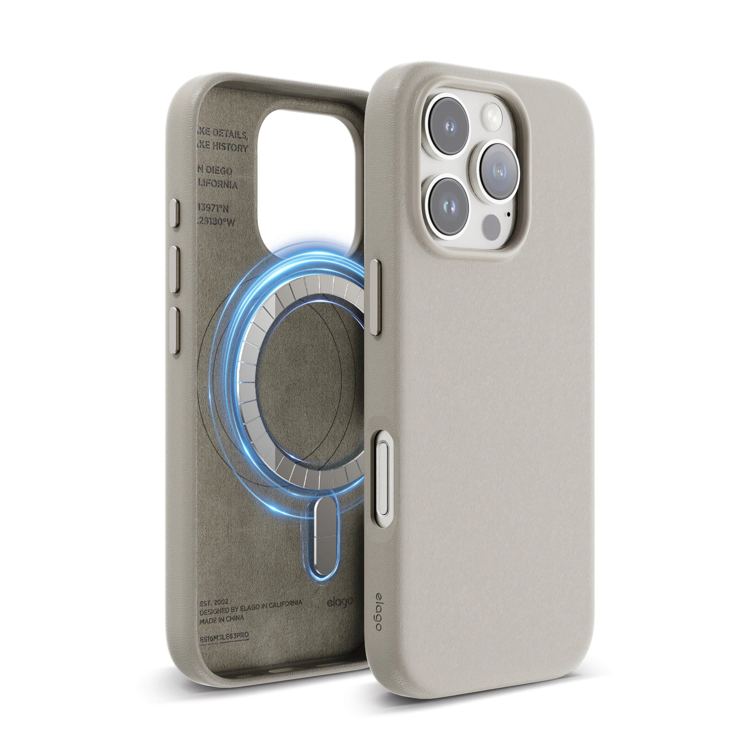 Elago - Magnetic Leather Case for Iphone 16