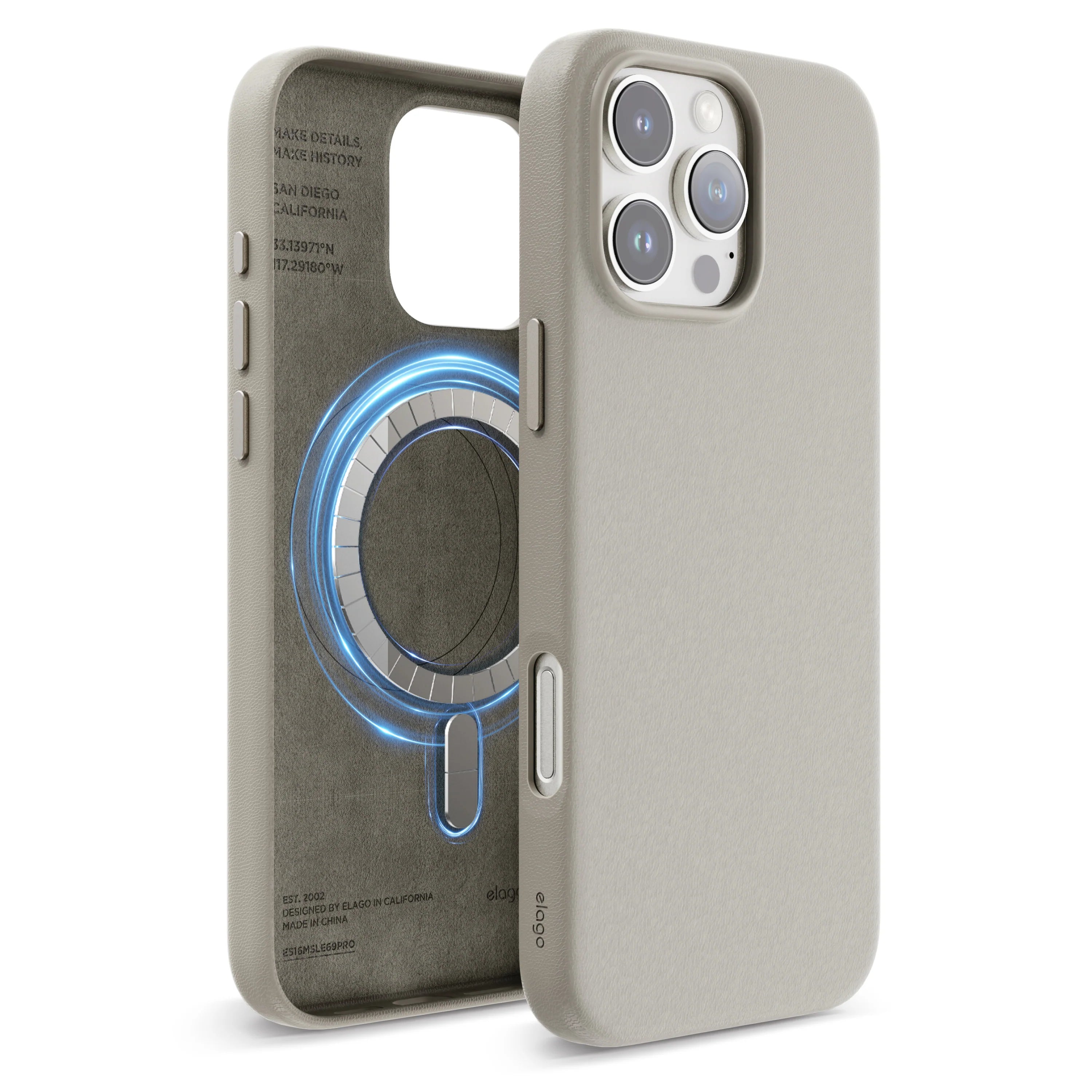 Elago - Magnetic Leather Case for Iphone 16