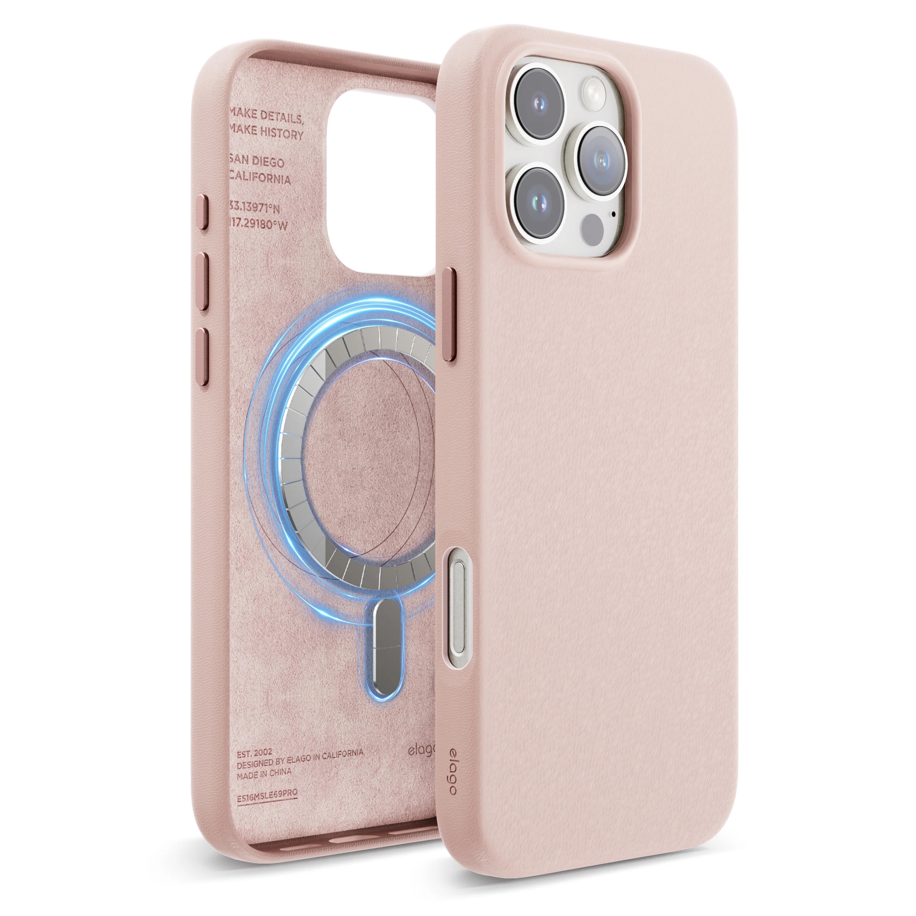Elago - Magnetic Leather Case for Iphone 16