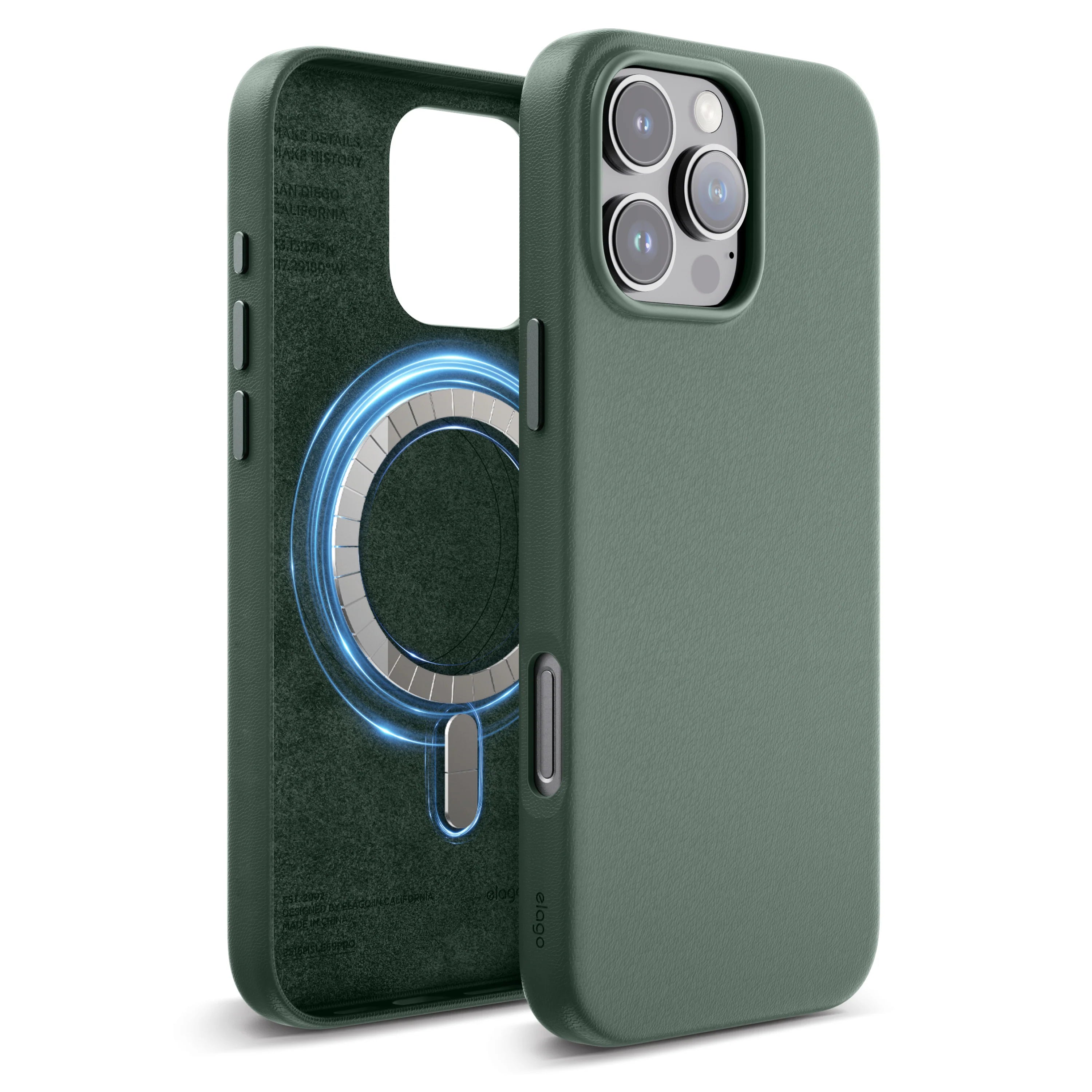 Elago - Magnetic Leather Case for Iphone 16