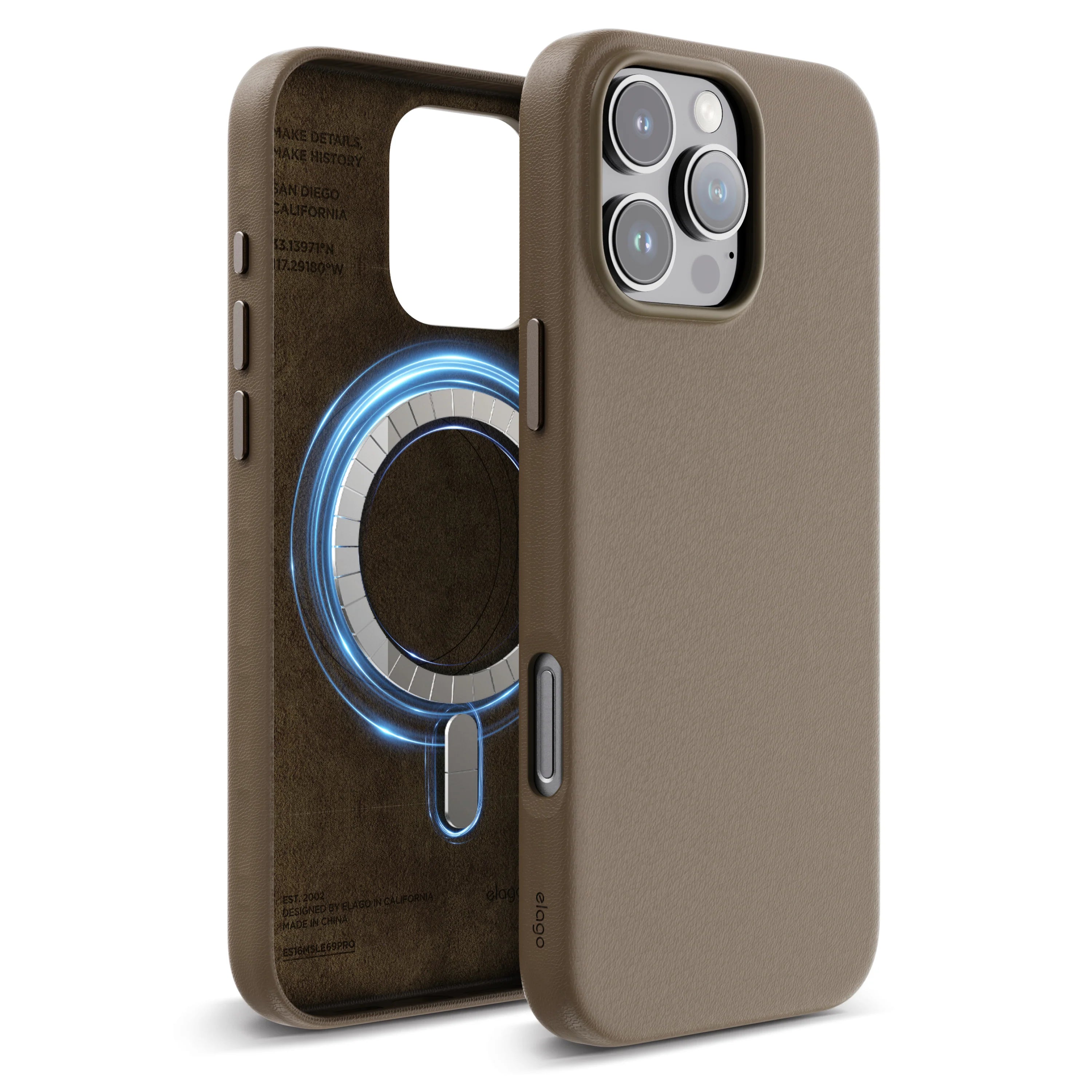 Elago - Magnetic Leather Case for Iphone 16