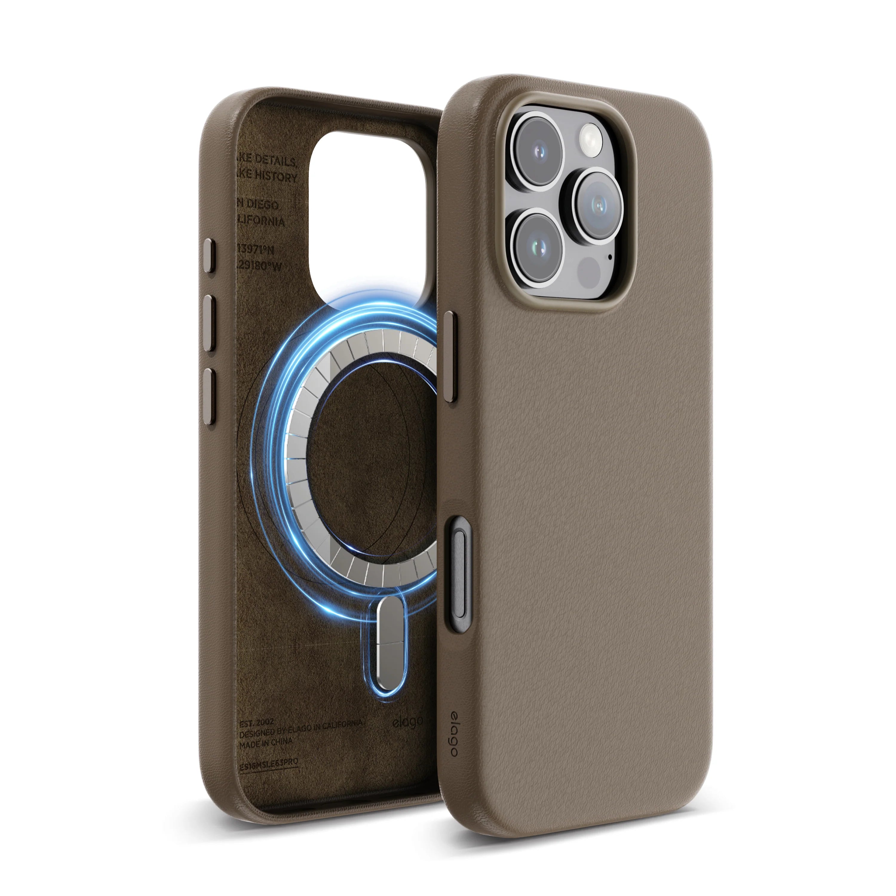 Elago - Magnetic Leather Case for Iphone 16