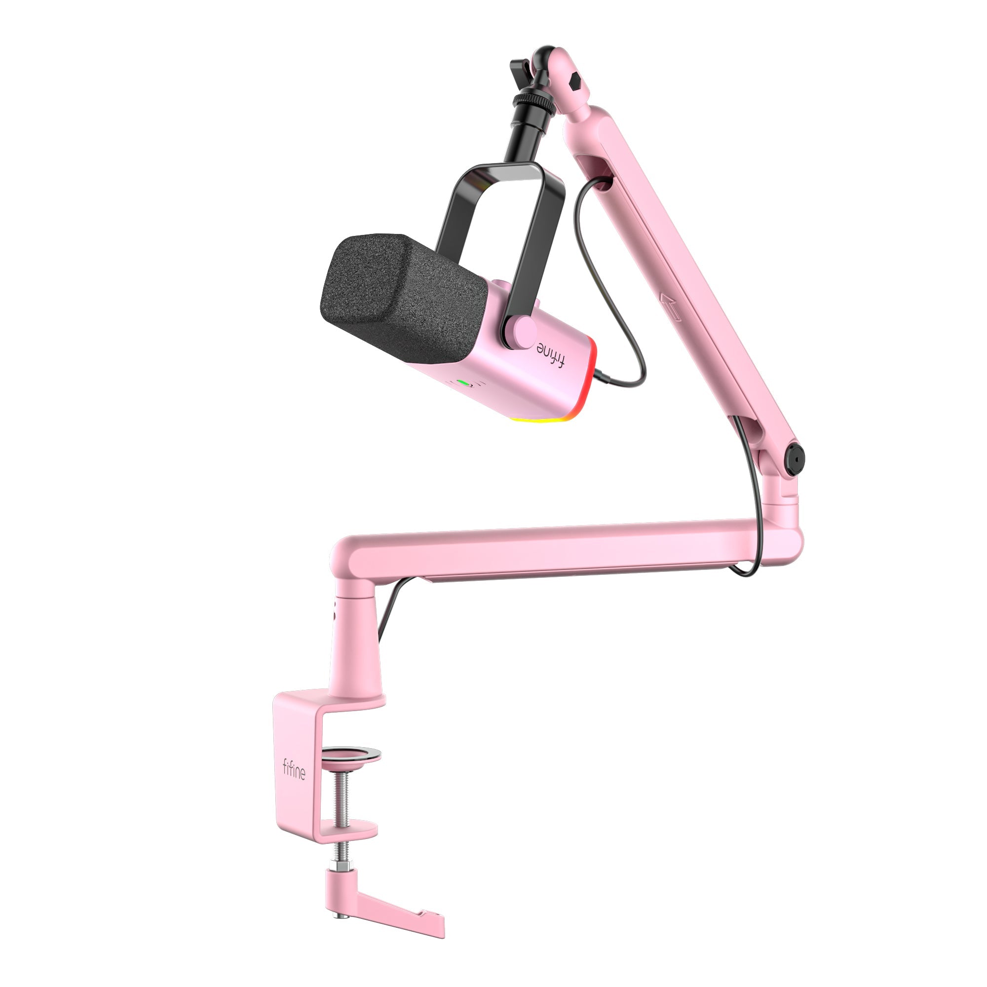 Fifine - AmpliGame - TAM8 Studio Dynamic Microphone With Boom Arm Stand