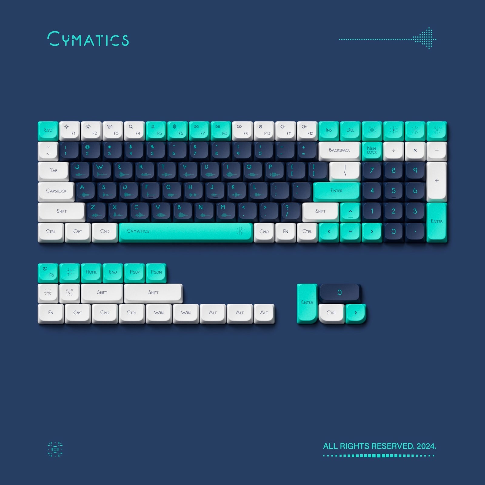 NuPhy - Cymatics nSA Profile Dye-sub PBT Keycaps