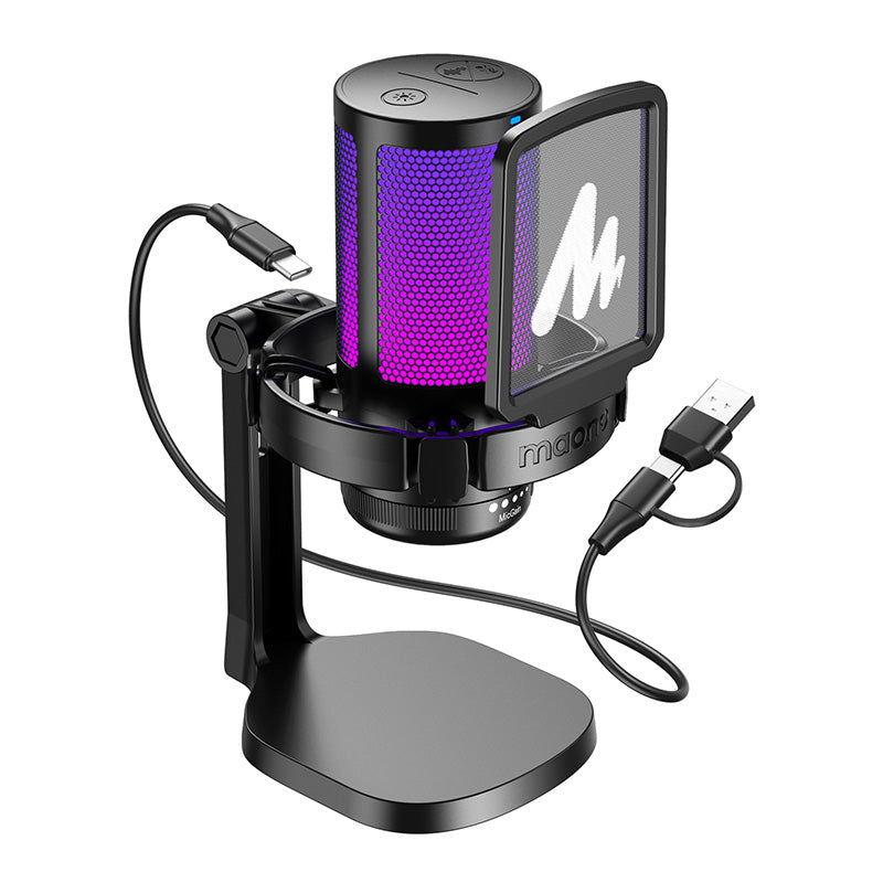 MAONO - DGM20 GamerWave Condenser USB Gaming RGB Microphone
