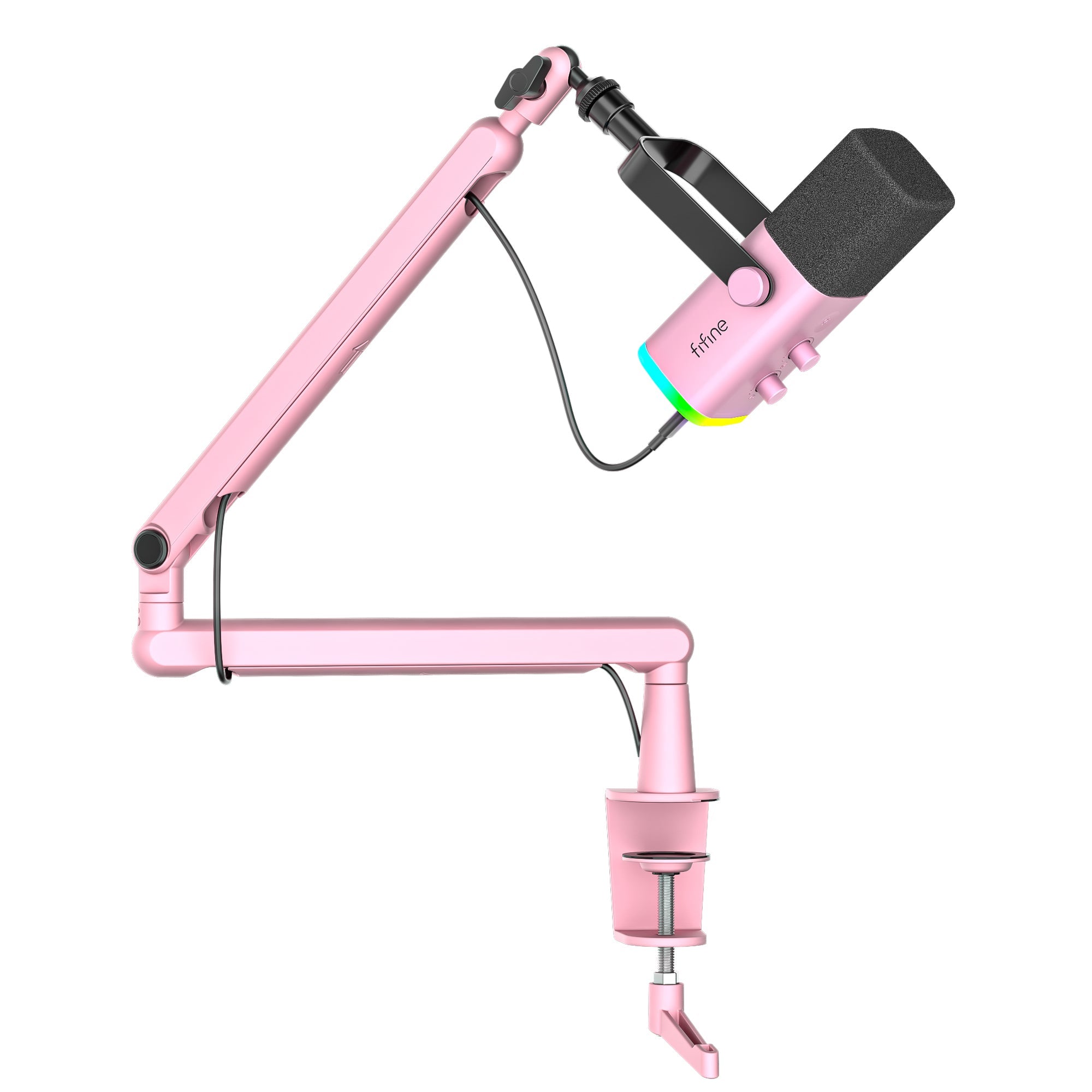 Fifine - AmpliGame - TAM8 Studio Dynamic Microphone With Boom Arm Stand