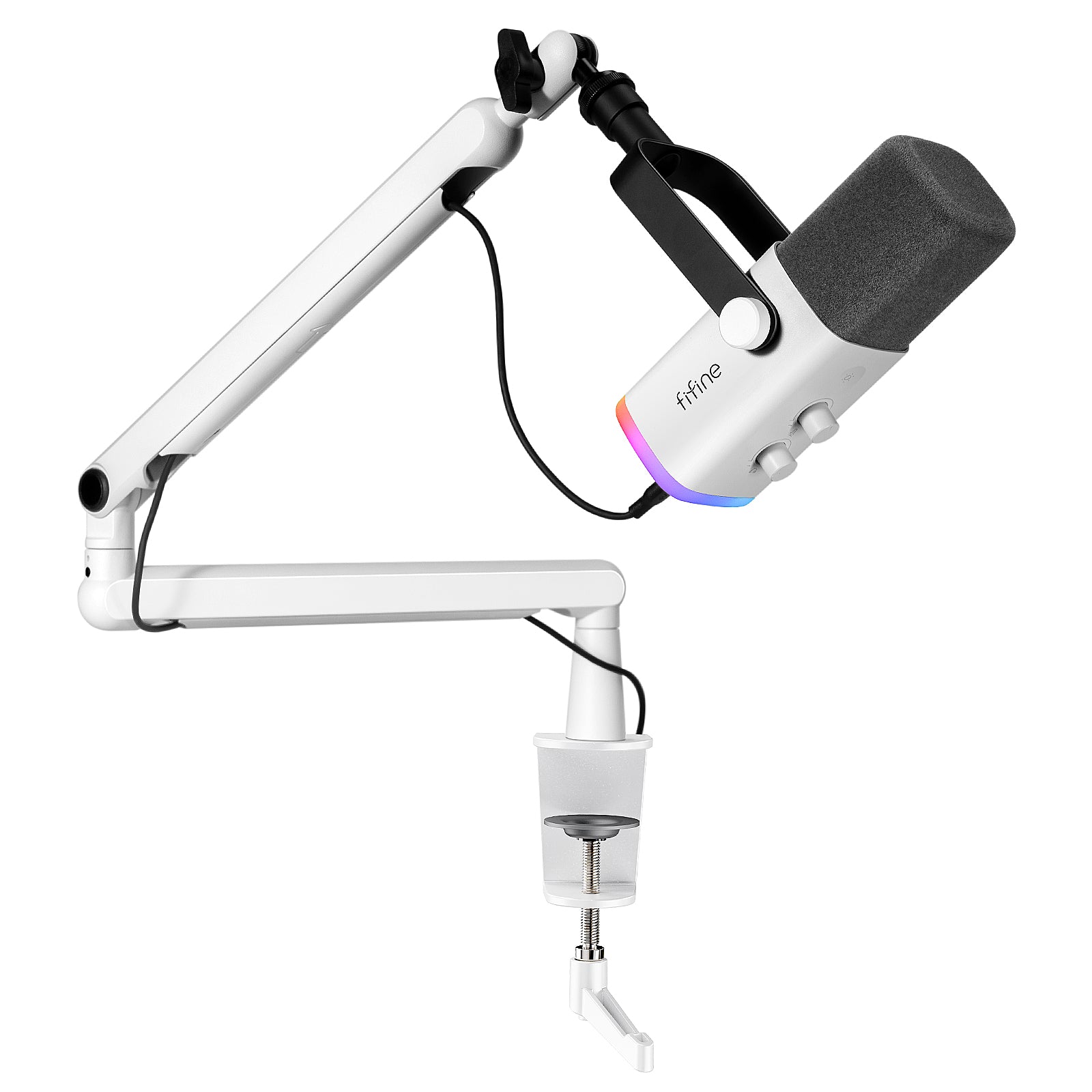 Fifine - AmpliGame - TAM8 Studio Dynamic Microphone With Boom Arm Stand