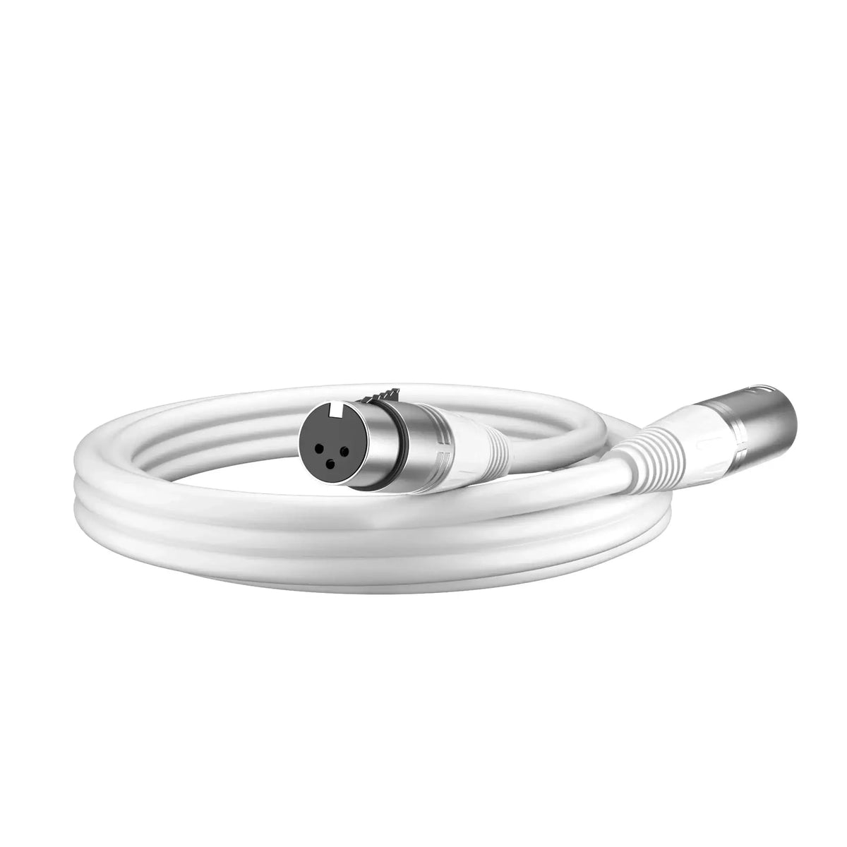 Biały kabel XLR do audio, idealny dla biurka i home office