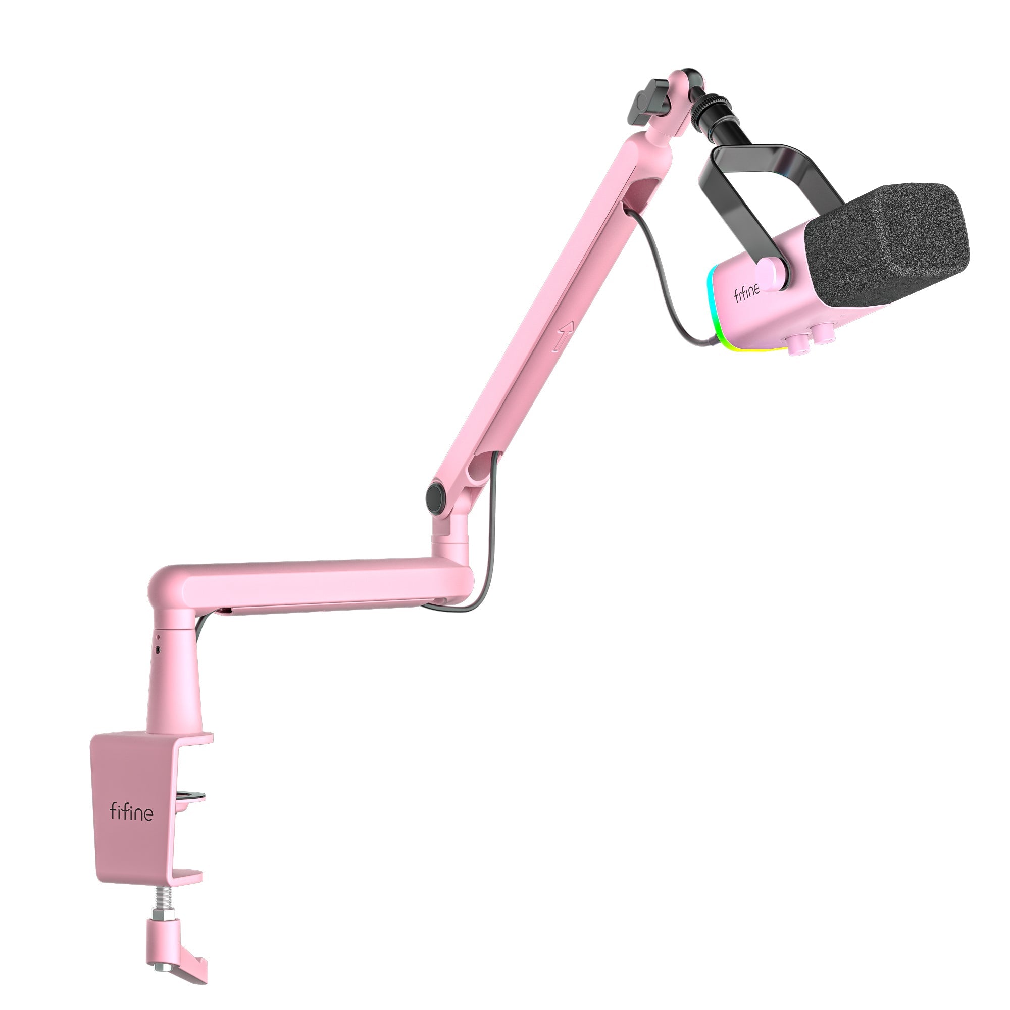 Fifine - AmpliGame - TAM8 Studio Dynamic Microphone With Boom Arm Stand