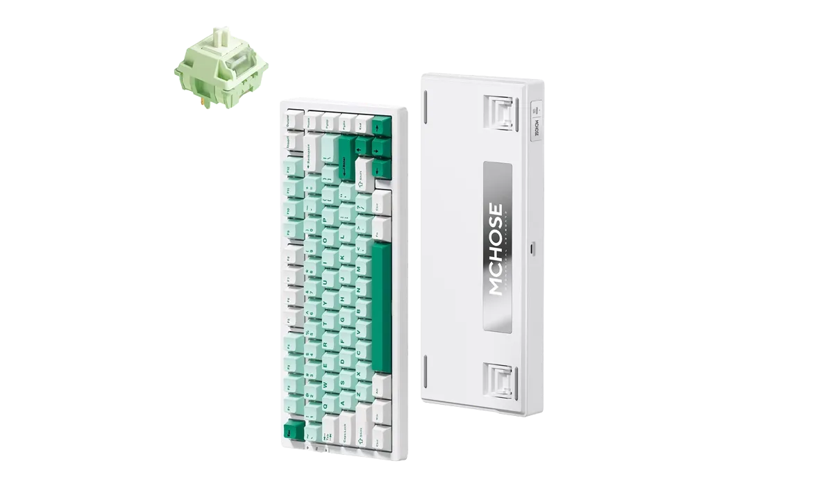 MCHOSE - Wireless Mechanical Keyboard G75 Pro Tri-Mode Green