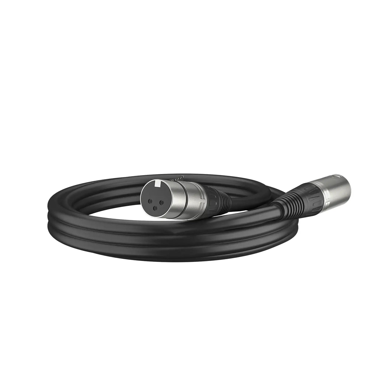 Czarny kabel XLR do mikrofonu, idealny dla home office i biurka