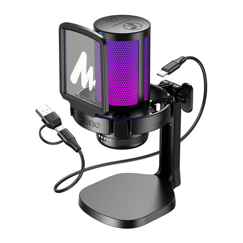 MAONO - DGM20 GamerWave Condenser USB Gaming RGB Microphone