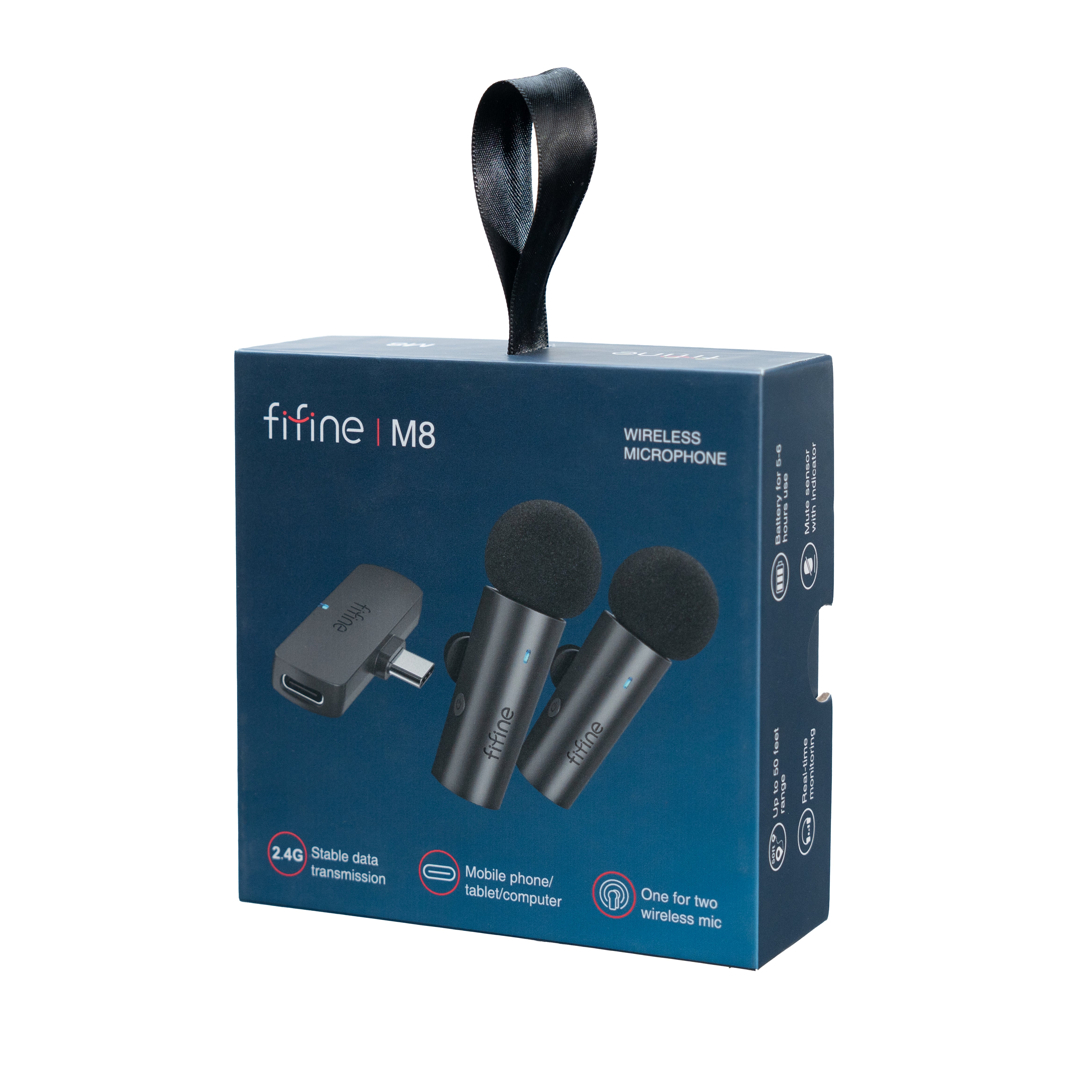 Fifine - AmpliGame - M8 Wireless Lavalier Microphone