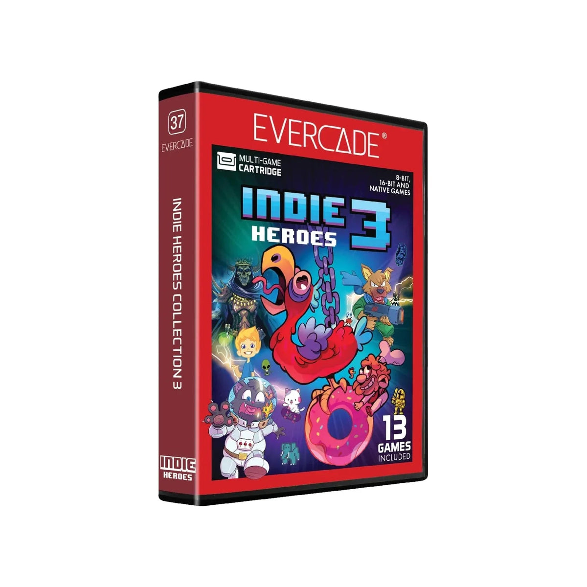 Evercade Indie Heroes 3 – karta z 13 grami, 8-bit i 16-bit, kolekcja gier niezależnych