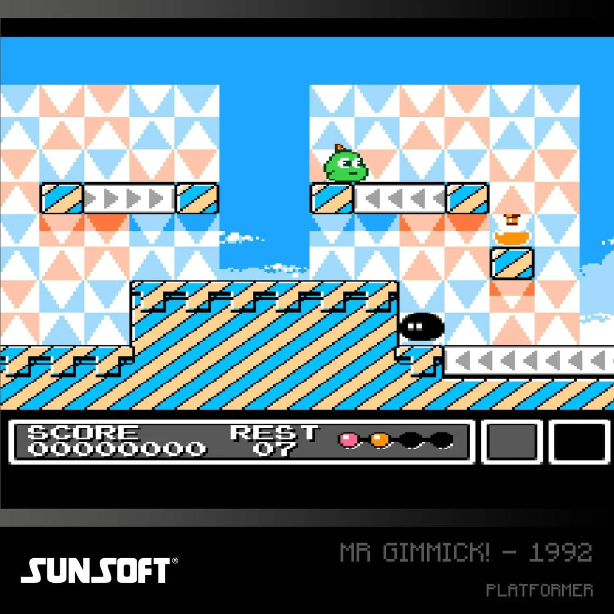 Mr Gimmick! – klasyczna gra platformowa z 1992 roku, pixel art, Sunsoft