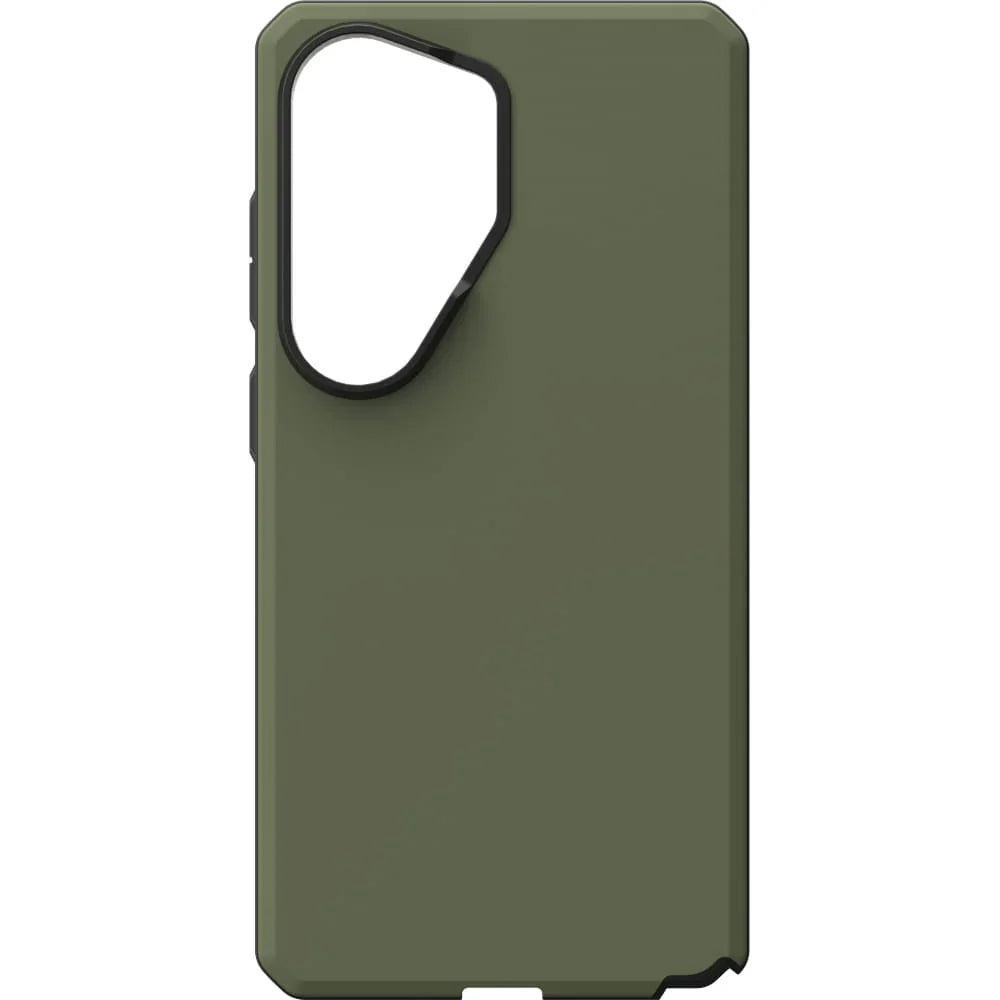 Ochronny etui na telefon w kolorze khaki z precyzyjnym wycięciem na aparat