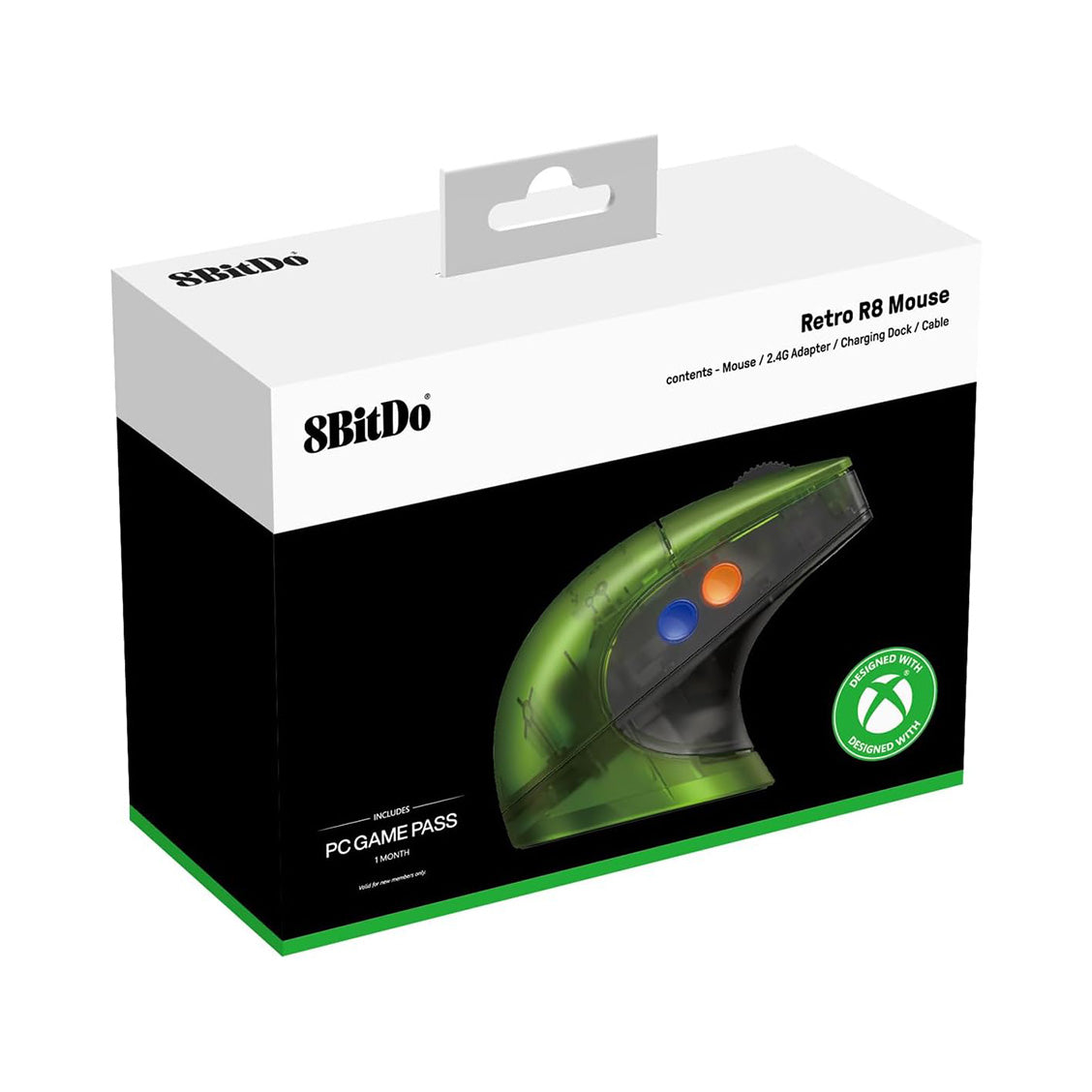 8BitDo - Retro R8 Mouse - Xbox Edition
