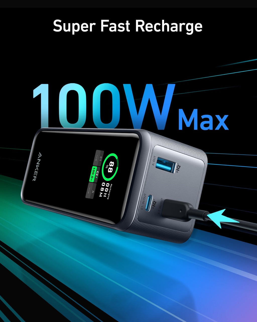 Anker - Prime 20,000mAh Power Bank (200W)