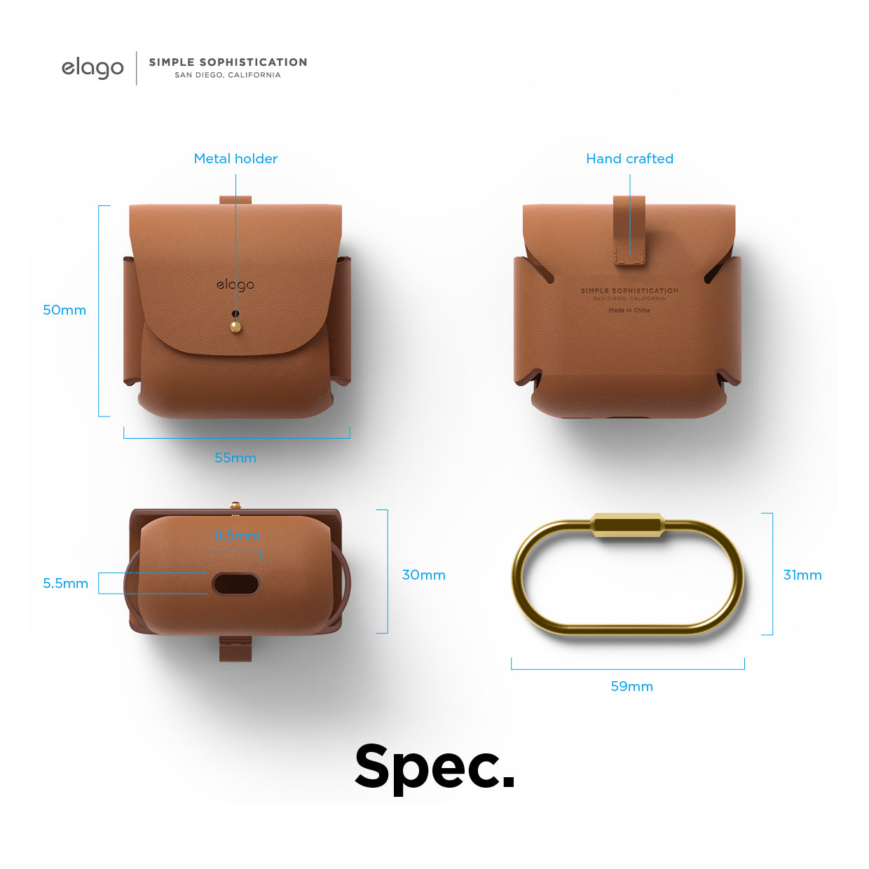 Elago - Leather Case for AirPods 3
