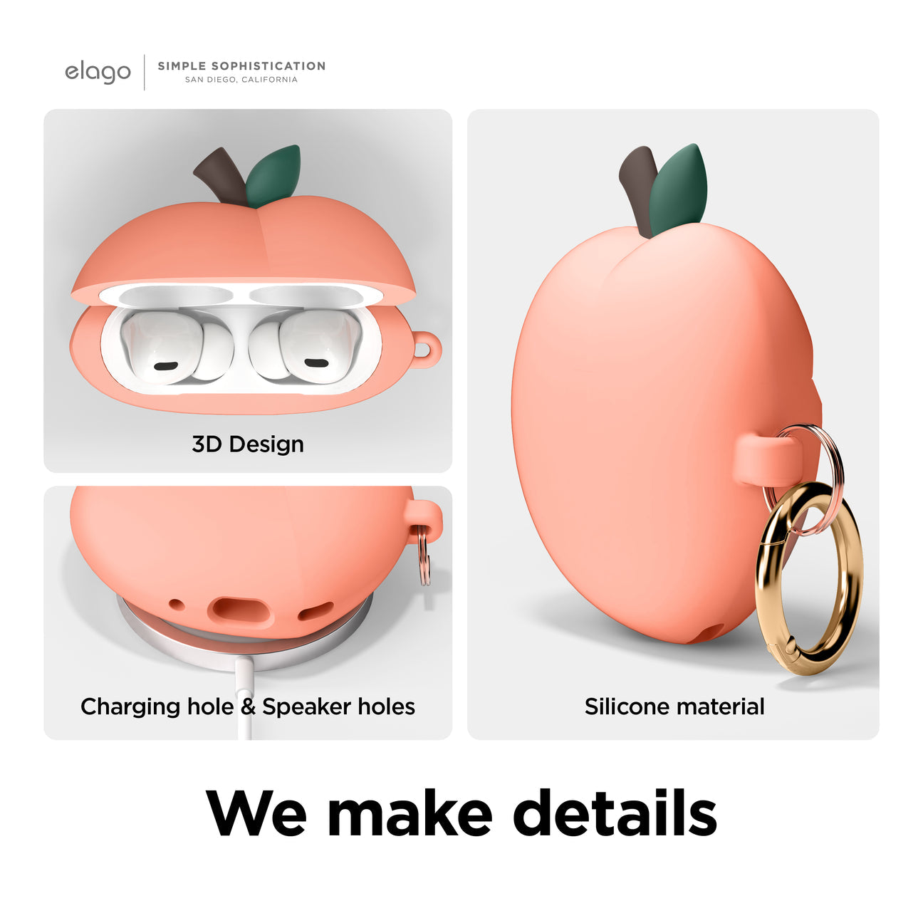Elago - Peach Case for AirPods Pro 2