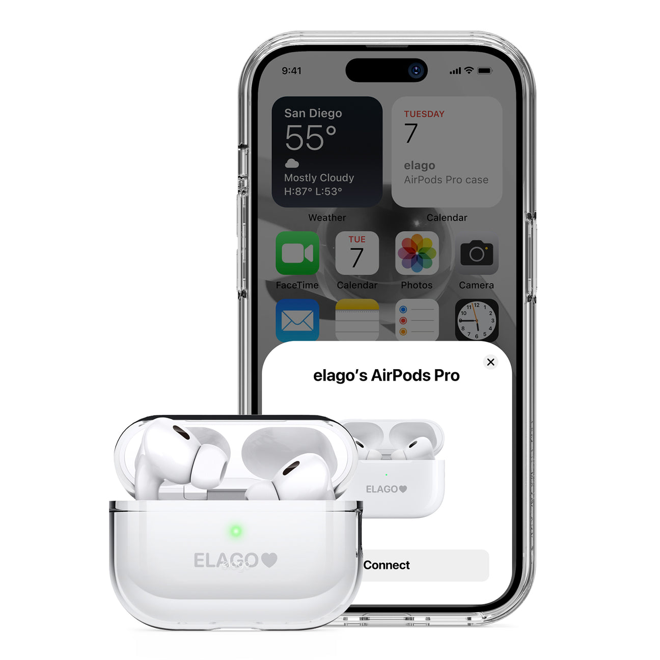 Elago - Clear Case with Nylon Lanyard for AirPods Pro 2
