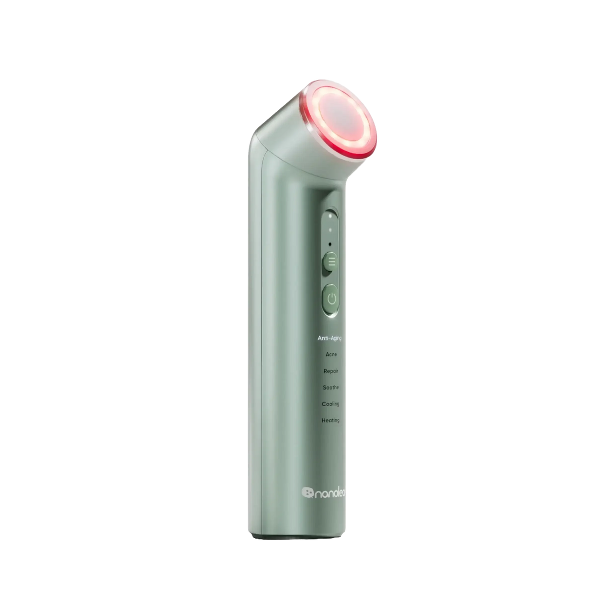 Zielony urządzenie do pielęgnacji twarzy z czerwonym światłem LED, funkcje: Anti-Aging, Acne, Repair