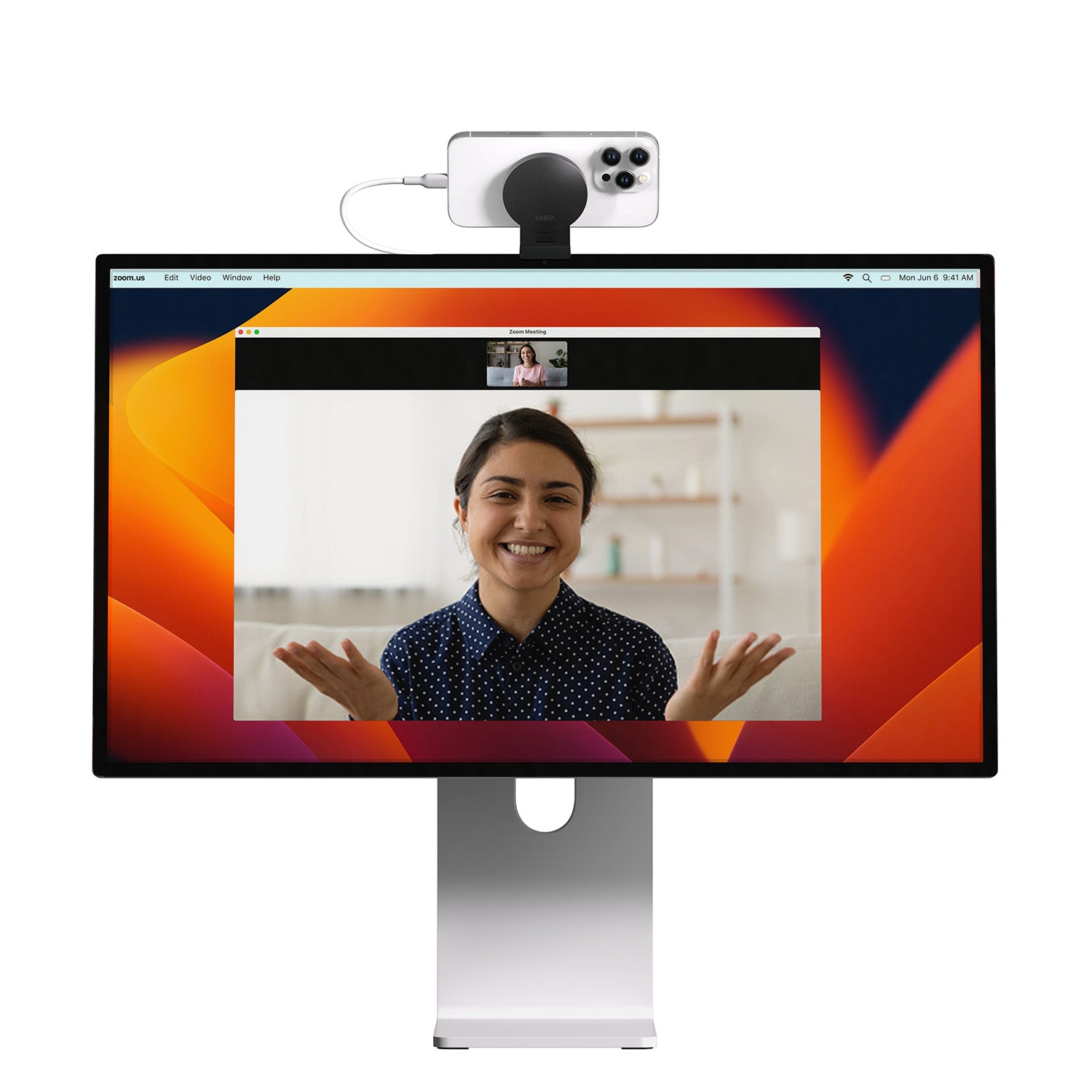 Belkin - iPhone Mount with MagSafe for Mac Desktops and Displays