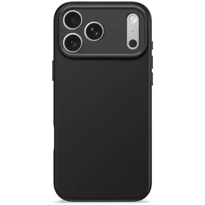 Czarny etui na telefon z precyzyjnym wycięciem pod aparat i sensor