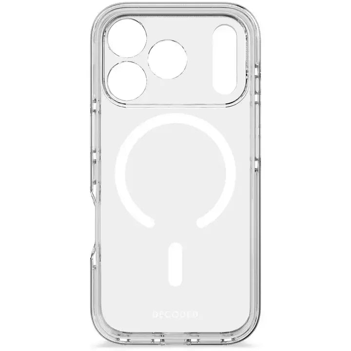 Przezroczyste etui na iPhone z podдержką MagSafe, idealne dla Home Office i biurka